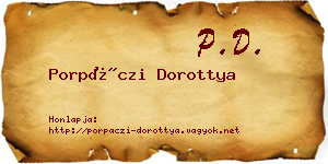 Porpáczi Dorottya névjegykártya