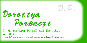 dorottya porpaczi business card